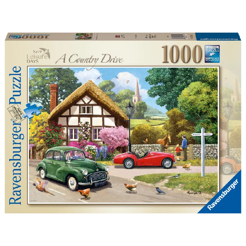 RAVENSBURGER 176410 - LEISURE DAYS NO 9 A COUNTRY DRIVE  1000 PIECE PUZZLE