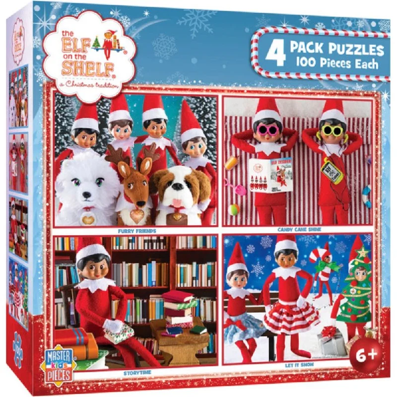 The Elf on the Shelf 4pk 100pc puzzles