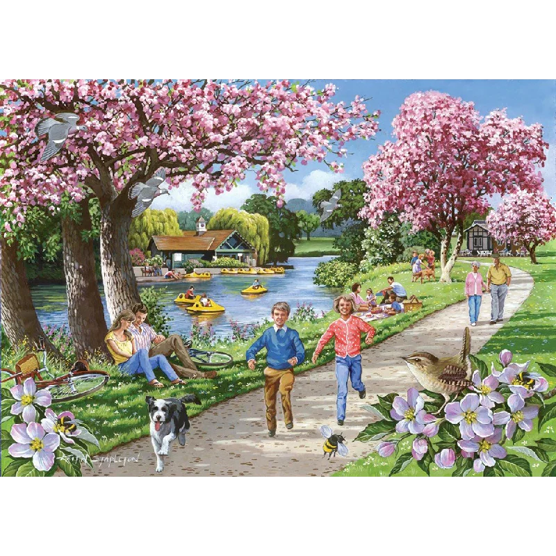 The House of Puzzles Apple Blossom Time, Big 500 Piece Jigsaw Puzzle