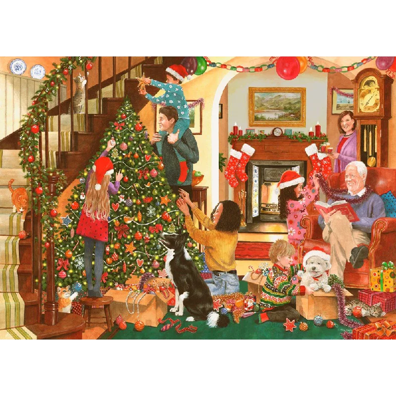 The House of Puzzles Decorating The Tree, Big 500 Piece Jigsaw Puzzle