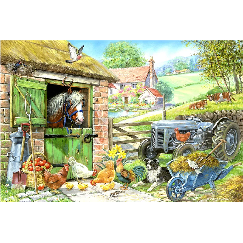 The House of Puzzles Down On The Farm, Big 250 Piece Jigsaw Puzzle