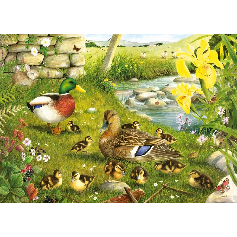The House of Puzzles Ducks To Water, Big 500 Piece Jigsaw Puzzle