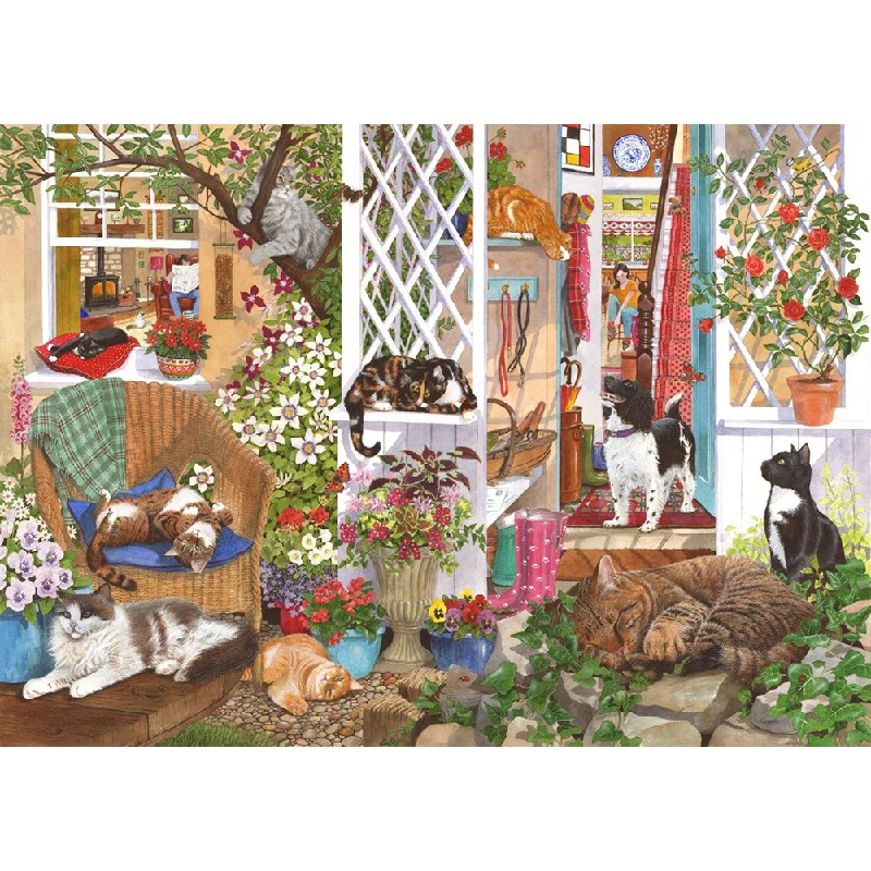 The House of Puzzles Feline Fine, 1000 Piece Jigsaw Puzzle