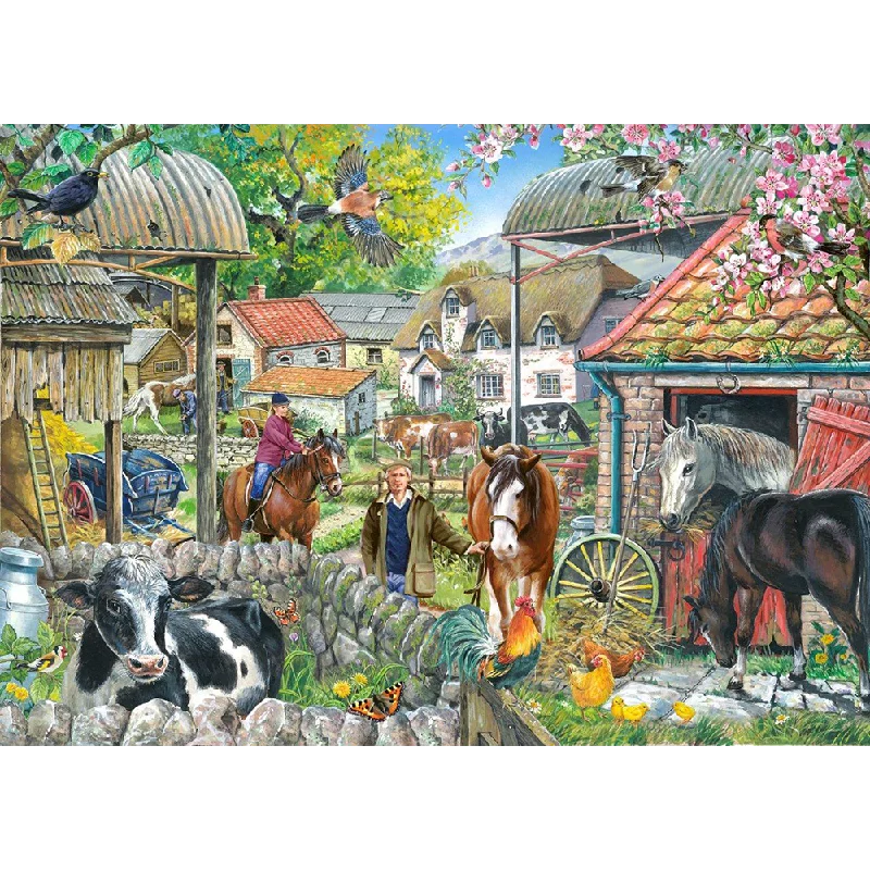 The House of Puzzles Horseshoe Farm, Big 250 Piece Jigsaw Puzzle
