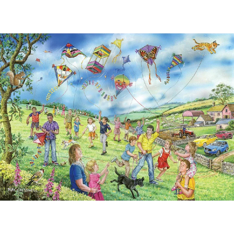The House of Puzzles Let's Go Fly A Kite, Big 250 Piece Jigsaw Puzzle