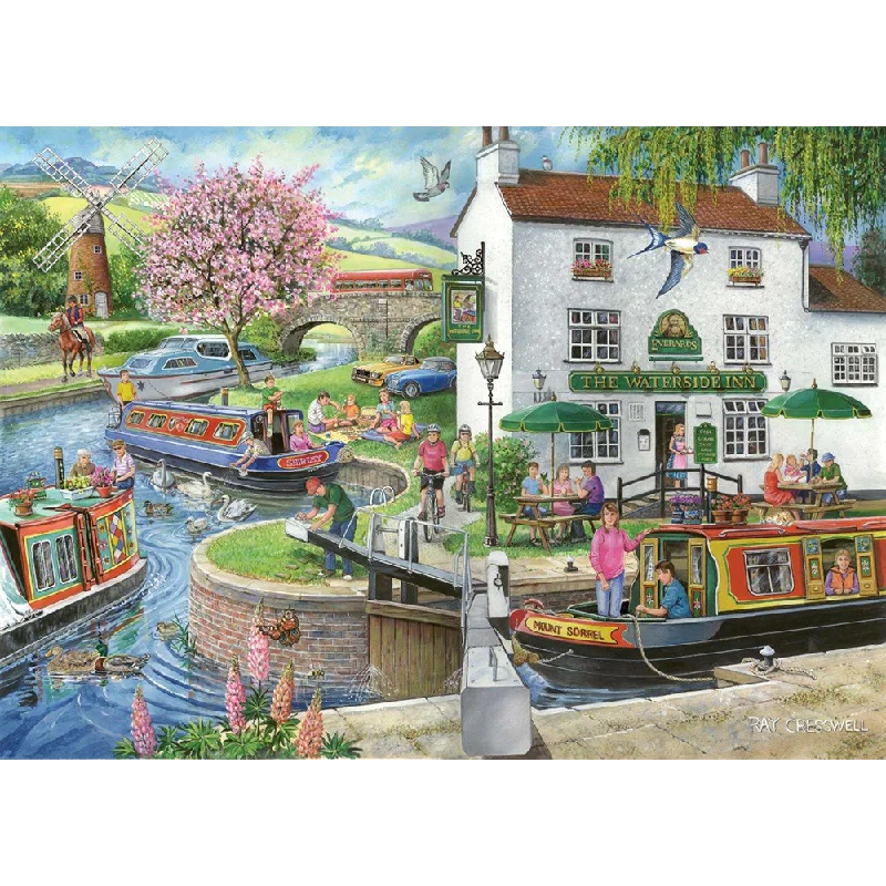 The House of Puzzles No.6 - By The Canal, 1000 Piece Jigsaw Puzzle