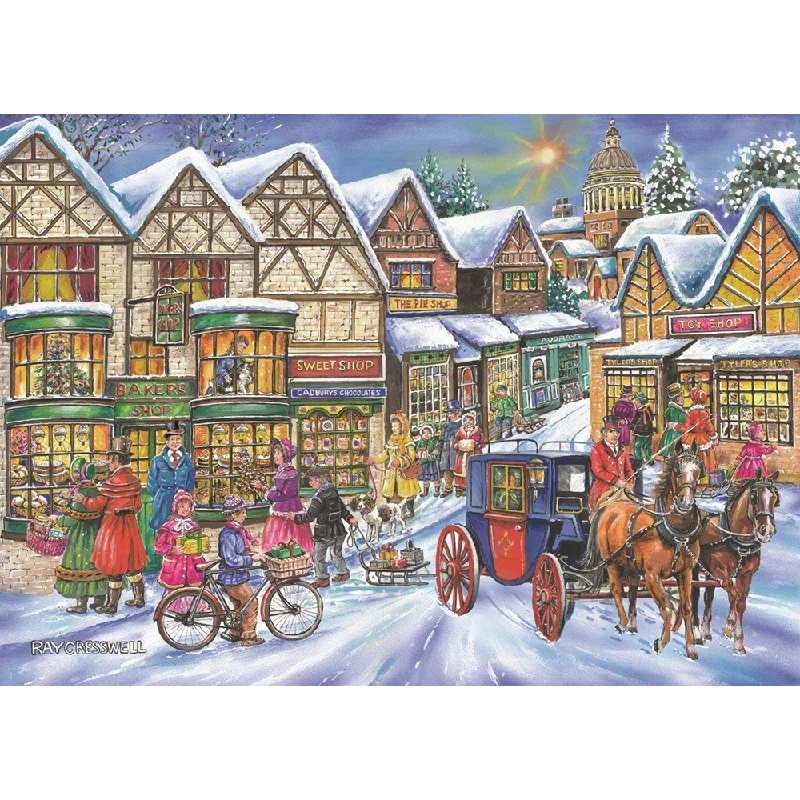 The House of Puzzles Old Time Shopping, Big 250 Piece Jigsaw Puzzle