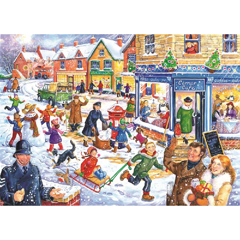 The House of Puzzles Out In The Snow, Big 250 Piece Jigsaw Puzzle