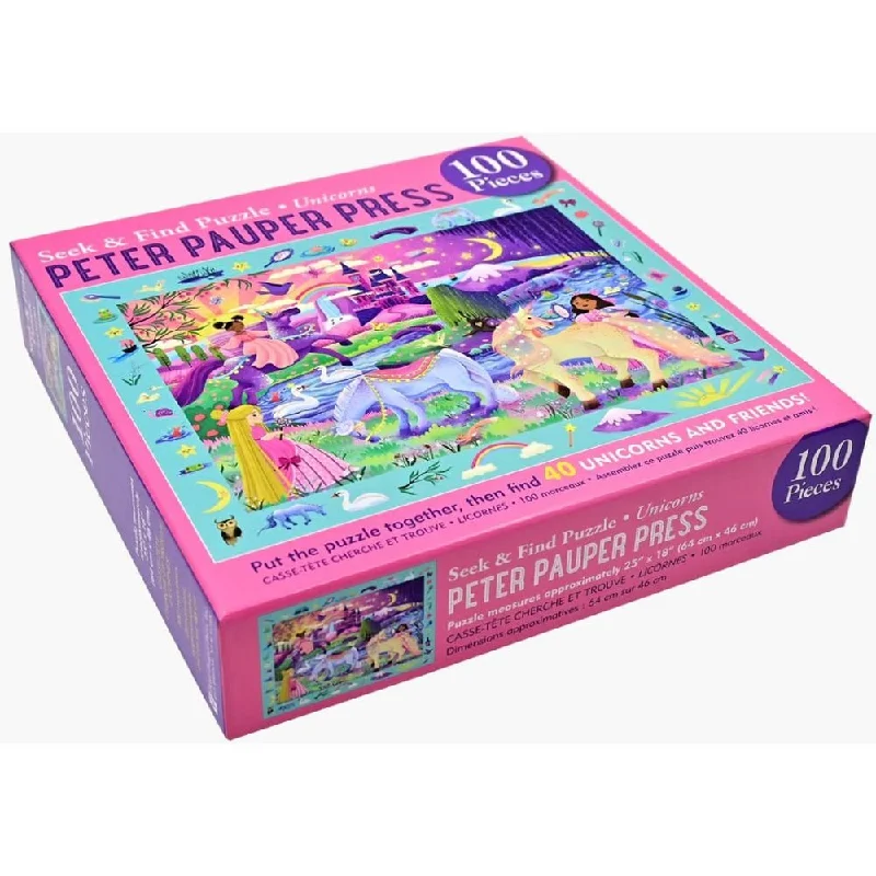Unicorns seek and find 100pc puzzle