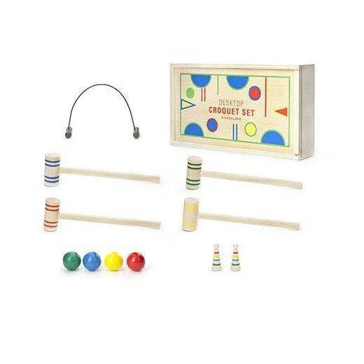 Wooden Desktop Croquet Game